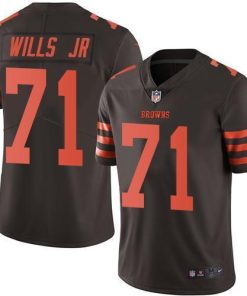 Nike Cleveland Browns #71 Jedrick Wills JR Brown Men's Stitched NFL Limited Rush Jersey Men's