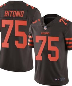 Nike Cleveland Browns #75 Joel Bitonio Brown Men's Stitched NFL Limited Rush Jersey Men's