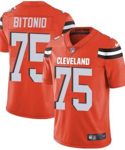 Nike Cleveland Browns #75 Joel Bitonio Orange Alternate Men's Stitched NFL Vapor Untouchable Limited Jersey Men's