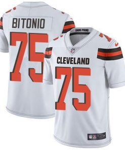 Nike Cleveland Browns #75 Joel Bitonio White Men's Stitched NFL Vapor Untouchable Limited Jersey Men's