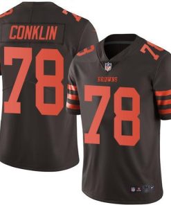 Nike Cleveland Browns #78 Jack Conklin Brown Men's Stitched NFL Limited Rush Jersey Men's