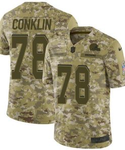 Nike Cleveland Browns #78 Jack Conklin Camo Men's Stitched NFL Limited 2018 Salute To Service Jersey Men's