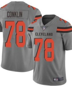 Nike Cleveland Browns #78 Jack Conklin Gray Men's Stitched NFL Limited Inverted Legend Jersey Men's