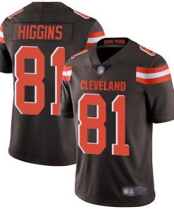 Nike Cleveland Browns #81 Rashard Higgins Brown Team Color Men's Stitched NFL Vapor Untouchable Limited Jersey Men's