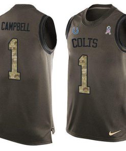 Nike Colts #1 Parris Campbell Green Men's Stitched NFL Limited Salute To Service Tank Top Jersey