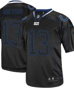 Nike Colts #13 T.Y. Hilton Lights Out Black Men's Stitched NFL Elite Jersey