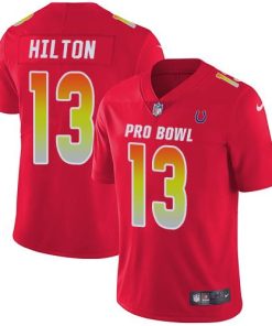 Nike Colts #13 T.Y. Hilton Red Men's Stitched NFL Limited AFC 2018 Pro Bowl Jersey