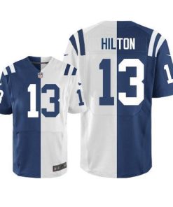Nike Colts #13 T.Y. Hilton Royal Blue/White Men's Stitched NFL Elite Split Jersey
