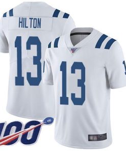 Nike Colts #13 T.Y. Hilton White Men's Stitched NFL 100th Season Vapor Limited Jersey
