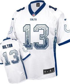 Nike Colts #13 T.Y. Hilton White Men's Stitched NFL Elite Drift Fashion Jersey