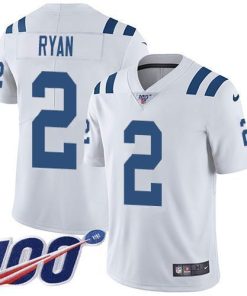 Nike Colts #2 Matt Ryan White Men's Stitched NFL 100th Season Vapor Limited Jersey