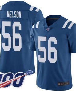 Nike Colts #56 Quenton Nelson Royal Blue Team Color Men's Stitched NFL 100th Season Vapor Limited Jersey