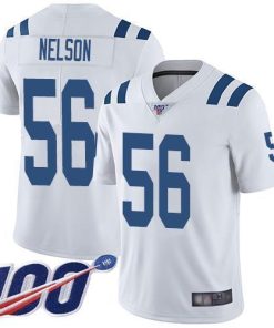 Nike Colts #56 Quenton Nelson White Men's Stitched NFL 100th Season Vapor Limited Jersey
