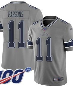 Nike Cowboys #11 Micah Parsons Gray Men's Stitched NFL Limited Inverted Legend 100th Season Jersey