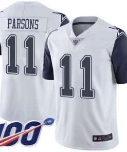 Nike Cowboys #11 Micah Parsons White Men's Stitched NFL Limited Rush 100th Season Jersey
