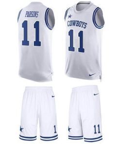 Nike Cowboys #11 Micah Parsons White Team Color Men's Stitched NFL Limited Tank Top Suit Jersey