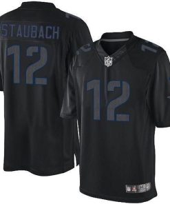 Nike Cowboys #12 Roger Staubach Black Men's Stitched NFL Impact Limited Jersey