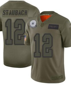 Nike Cowboys #12 Roger Staubach Camo Men's Stitched NFL Limited 2019 Salute To Service Jersey