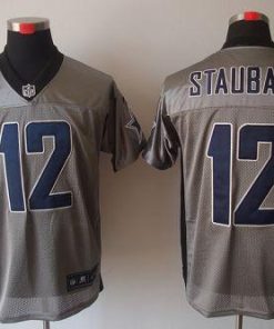 Nike Cowboys #12 Roger Staubach Grey Shadow Men's Stitched NFL Elite Jersey