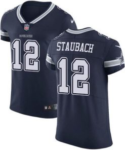 Nike Cowboys #12 Roger Staubach Navy Blue Team Color Men's Stitched NFL Vapor Untouchable Elite Jersey
