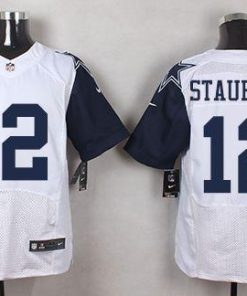 Nike Cowboys #12 Roger Staubach White Men's Stitched NFL Elite Rush Jersey