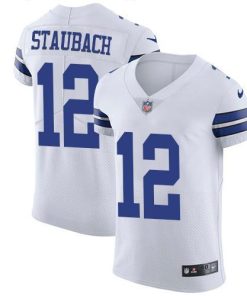 Nike Cowboys #12 Roger Staubach White Men's Stitched NFL Vapor Untouchable Elite Jersey
