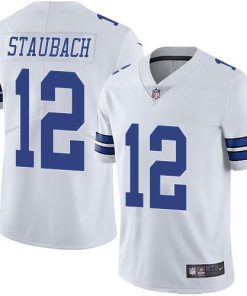 Nike Cowboys #12 Roger Staubach White Men's Stitched NFL Vapor Untouchable Limited Jersey