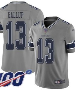 Nike Cowboys #13 Michael Gallup Gray Men's Stitched NFL Limited Inverted Legend 100th Season Jersey