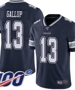 Nike Cowboys #13 Michael Gallup Navy Blue Team Color Men's Stitched NFL 100th Season Vapor Limited Jersey