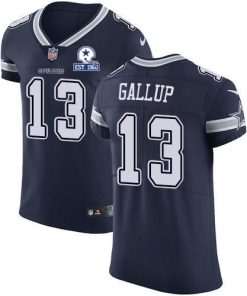 Nike Cowboys #13 Michael Gallup Navy Blue Team Color Men's Stitched With Established In 1960 Patch NFL Vapor Untouchable Elite Jersey
