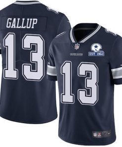 Nike Cowboys #13 Michael Gallup Navy Blue Team Color Men's Stitched With Established In 1960 Patch NFL Vapor Untouchable Limited Jersey