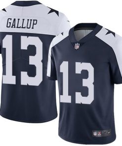 Nike Cowboys #13 Michael Gallup Navy Blue Thanksgiving Men's Stitched NFL Vapor Untouchable Limited Throwback Jersey