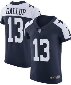 Nike Cowboys #13 Michael Gallup Navy Blue Thanksgiving Men's Stitched NFL Vapor Untouchable Throwback Elite Jersey