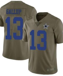 Nike Cowboys #13 Michael Gallup Olive Men's Stitched NFL Limited 2017 Salute To Service Jersey