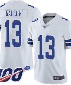 Nike Cowboys #13 Michael Gallup White Men's Stitched NFL 100th Season Vapor Limited Jersey