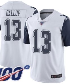 Nike Cowboys #13 Michael Gallup White Men's Stitched NFL Limited Rush 100th Season Jersey