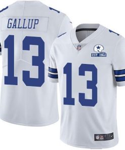 Nike Cowboys #13 Michael Gallup White Men's Stitched With Established In 1960 Patch NFL Vapor Untouchable Limited Jersey