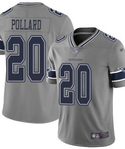 Nike Cowboys #20 Tony Pollard Gray Men's Stitched NFL Limited Inverted Legend Jersey