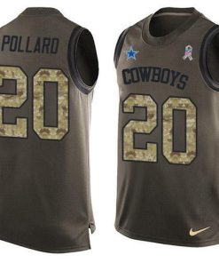 Nike Cowboys #20 Tony Pollard Green Men's Stitched NFL Limited Salute To Service Tank Top Jersey