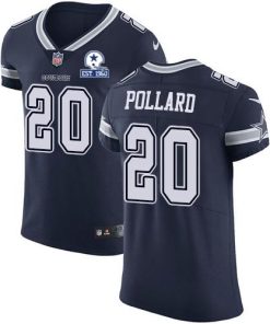 Nike Cowboys #20 Tony Pollard Navy Blue Team Color Men's Stitched With Established In 1960 Patch NFL Vapor Untouchable Elite Jersey