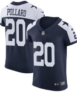 Nike Cowboys #20 Tony Pollard Navy Blue Thanksgiving Men's Stitched NFL Vapor Untouchable Throwback Elite Jersey
