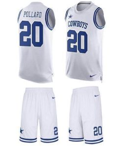 Nike Cowboys #20 Tony Pollard White Men's Stitched NFL Limited Tank Top Suit Jersey