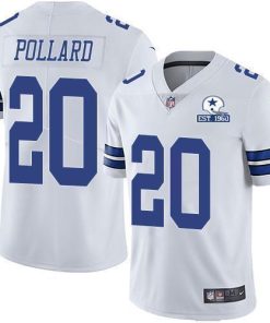 Nike Cowboys #20 Tony Pollard White Men's Stitched With Established In 1960 Patch NFL Vapor Untouchable Limited Jersey