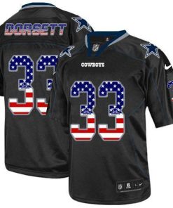 Nike Cowboys #33 Tony Dorsett Black Men's Stitched NFL Elite USA Flag Fashion Jersey