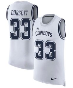 Nike Cowboys #33 Tony Dorsett White Men's Stitched NFL Limited Rush Tank Top Jersey