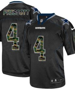Nike Cowboys #4 Dak Prescott Black Men's Stitched NFL Elite Camo Fashion Jersey