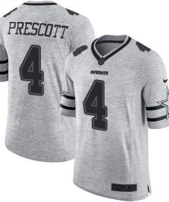 Nike Cowboys #4 Dak Prescott Gray Men's Stitched NFL Limited Gridiron Gray II Jersey