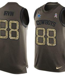 Nike Cowboys #88 Michael Irvin Green Men's Stitched NFL Limited Salute To Service Tank Top Jersey