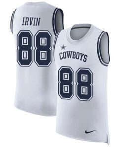 Nike Cowboys #88 Michael Irvin White Men's Stitched NFL Limited Rush Tank Top Jersey