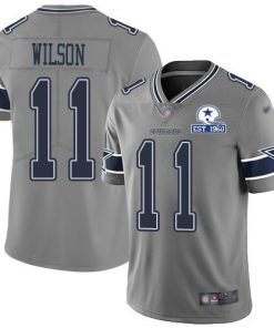 Nike Dallas Cowboys #11 Cedrick Wilson Gray Men's Stitched With Established In 1960 Patch NFL Limited Inverted Legend Jersey Men's